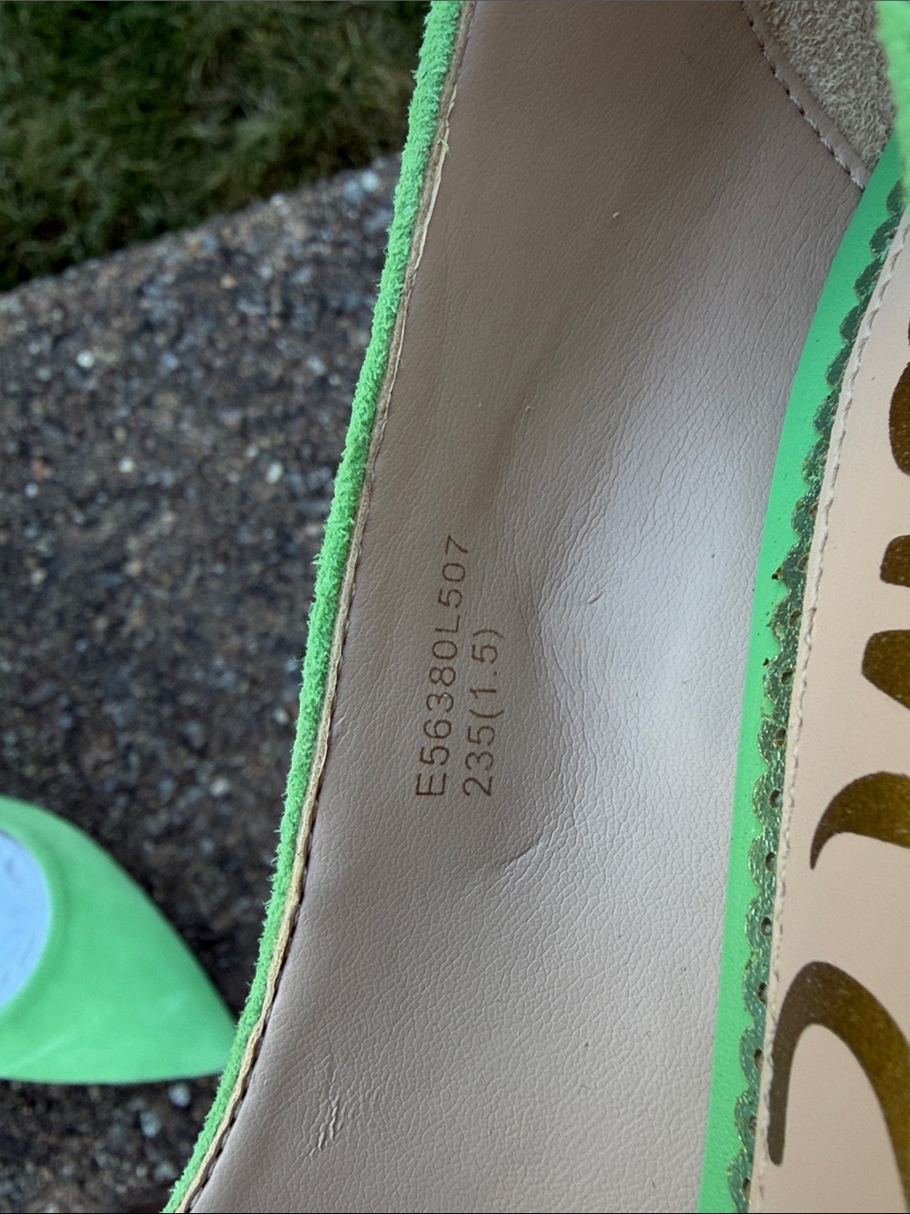 Sam Edelman Lime Green Suede Pointed-Toe Stiletto Pumps - Picture 6 of 7